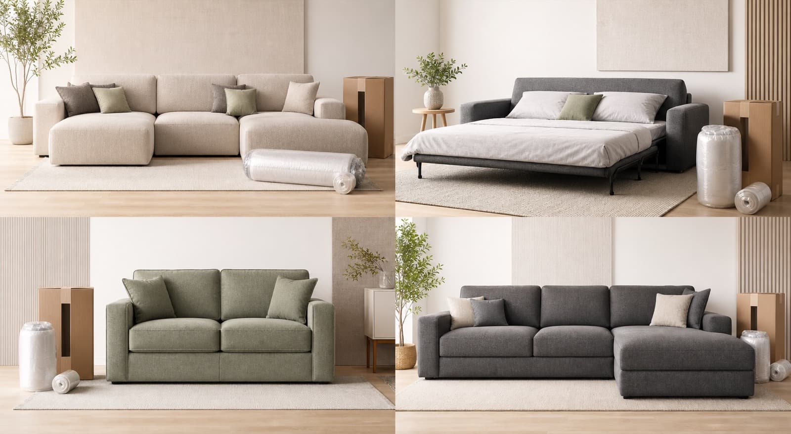 3-Seater Compressed Modular Sofa