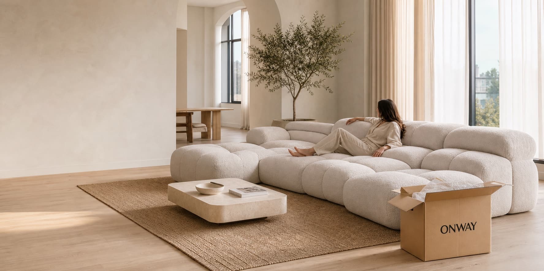 3-Seater Compressed Sofa